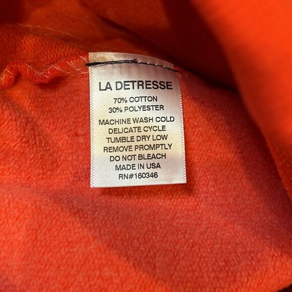 NWT La Detresse Revolve Bermuda Cutoff Sweat Shorts Red Small - Picture 6 of 6